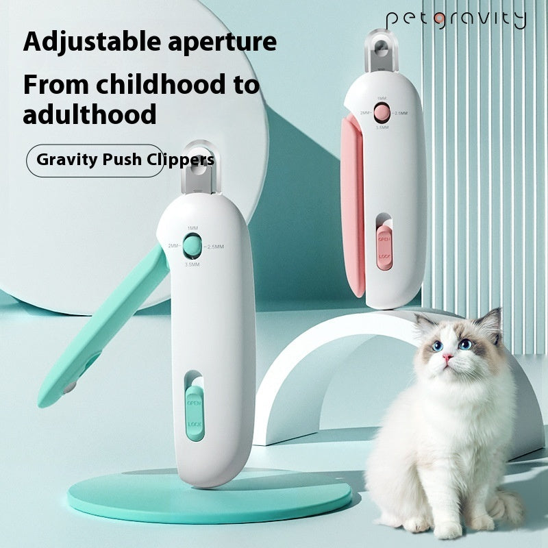 Cat & Dog Nail Clippers with Safety Gravity Push - Easy Pet Grooming Scissors ( Free Shipping )