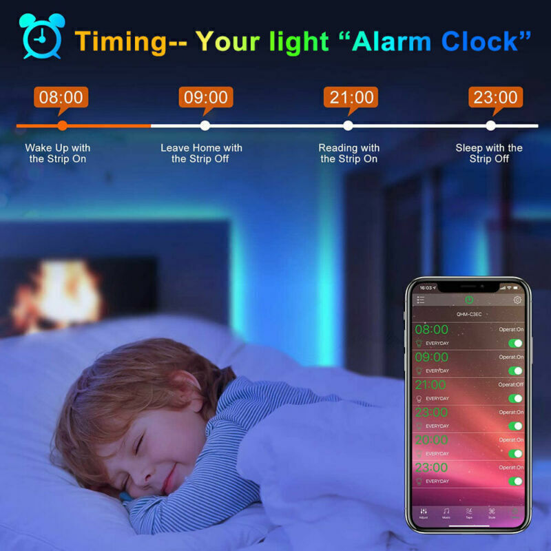 Bluetooth RGB LED Strip Lights - App & Remote Control TV Backlight ( Free Shipping )