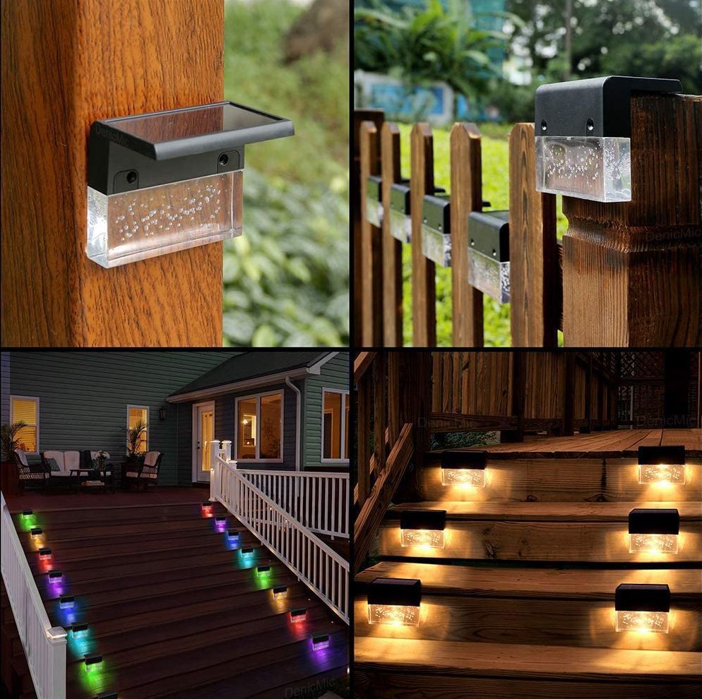 Waterproof RGB LED Solar Fence Light - Outdoor Step & Garden Lamp ( Free Shipping )