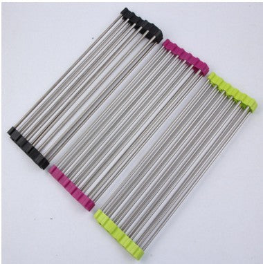 Folding Roll-Up Sink Rack Stainless Steel (Free Shipping)