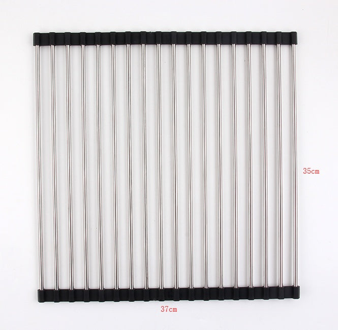 Folding Roll-Up Sink Rack Stainless Steel (Free Shipping)