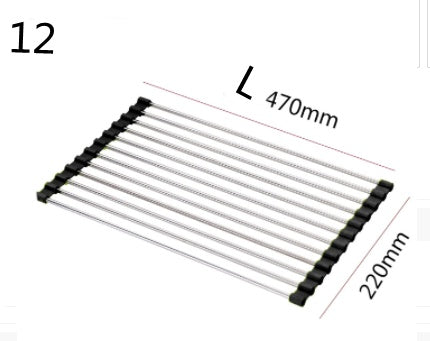 Folding Roll-Up Sink Rack Stainless Steel (Free Shipping)