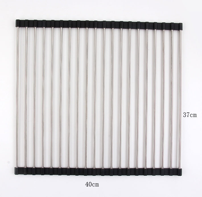 Folding Roll-Up Sink Rack Stainless Steel (Free Shipping)