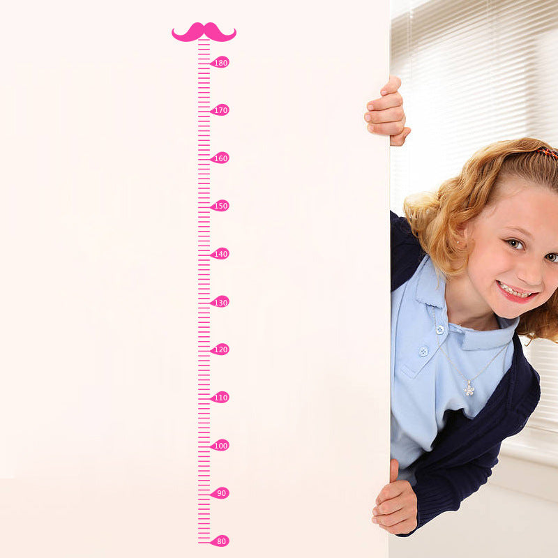 Children's Height Measurement Wall Sticker - Cute Beard Design