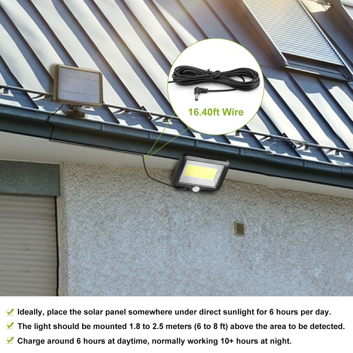 Solar Motion Sensor Security Light - Waterproof Outdoor LED Wall Lamp ( Free Shipping )