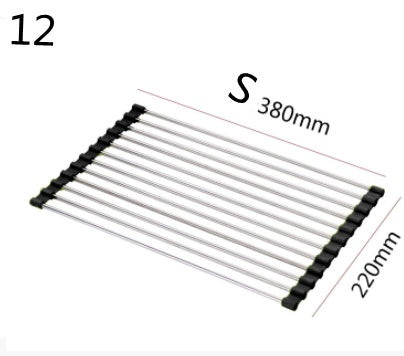 Folding Roll-Up Sink Rack Stainless Steel (Free Shipping)