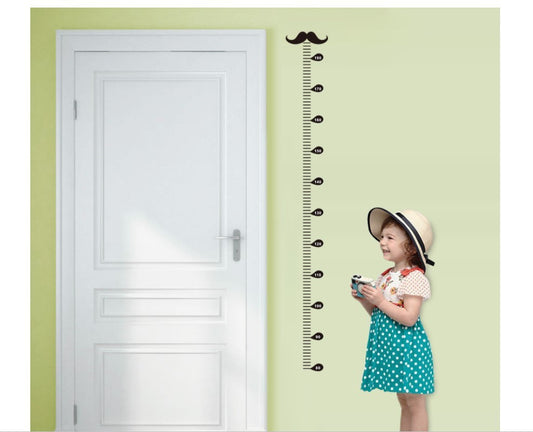 Children's Height Measurement Wall Sticker - Cute Beard Design