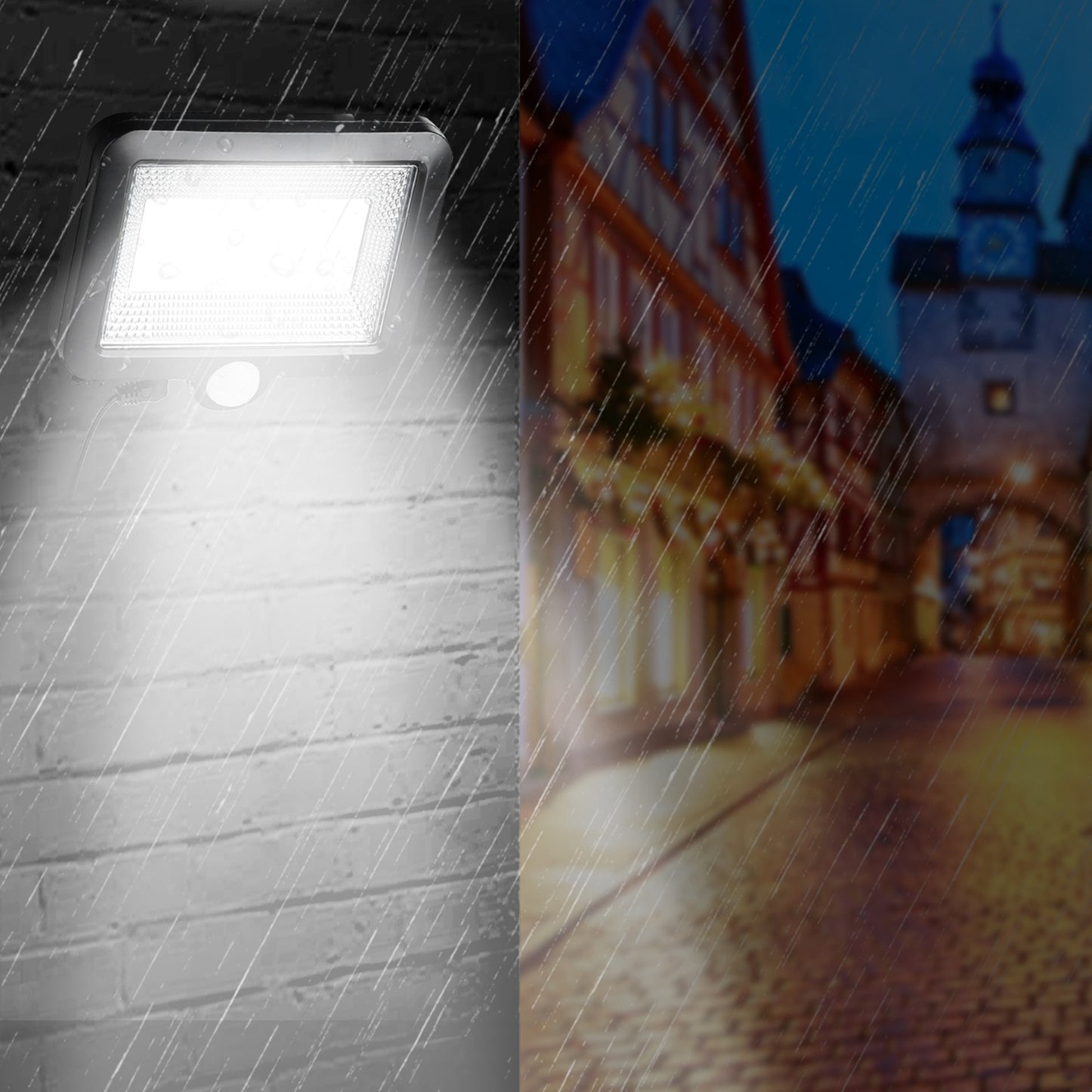Solar Motion Sensor Security Light - Waterproof Outdoor LED Wall Lamp ( Free Shipping )