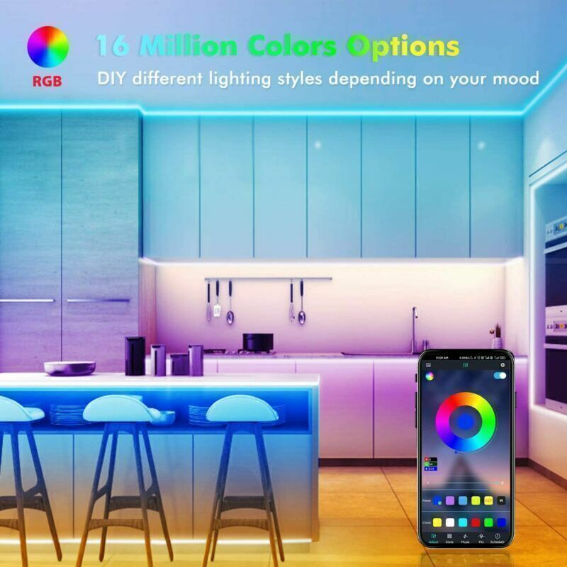 Bluetooth RGB LED Strip Lights - App & Remote Control TV Backlight ( Free Shipping )