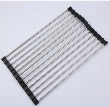 Folding Roll-Up Sink Rack Stainless Steel (Free Shipping)