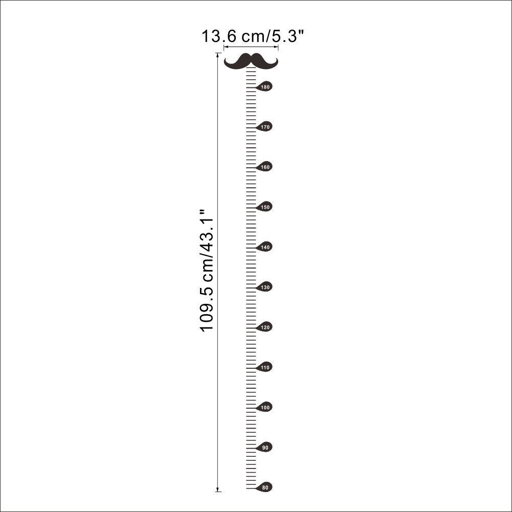 Children's Height Measurement Wall Sticker - Cute Beard Design
