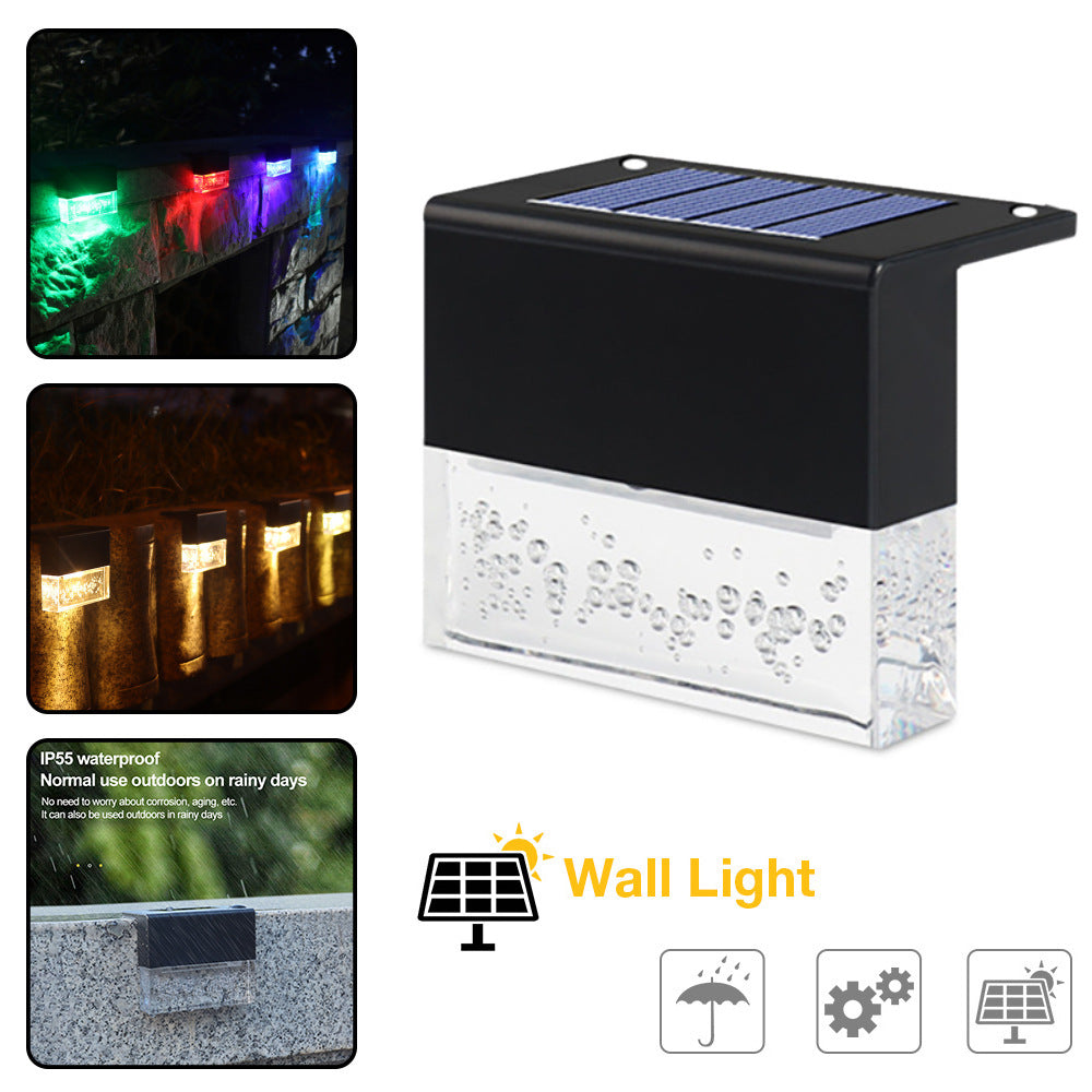 Waterproof RGB LED Solar Fence Light - Outdoor Step & Garden Lamp ( Free Shipping )