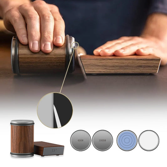 Kitchen Roller Sharpener - Adjustable Tungsten Steel Knife Sharpener