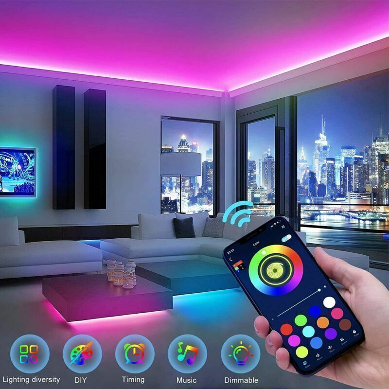 Bluetooth RGB LED Strip Lights - App & Remote Control TV Backlight ( Free Shipping )