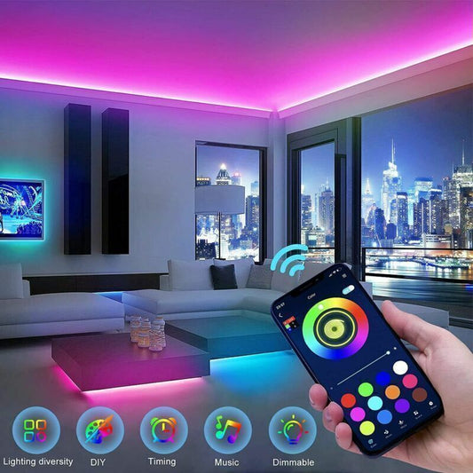 Bluetooth RGB LED Strip Lights - App & Remote Control TV Backlight ( Free Shipping )