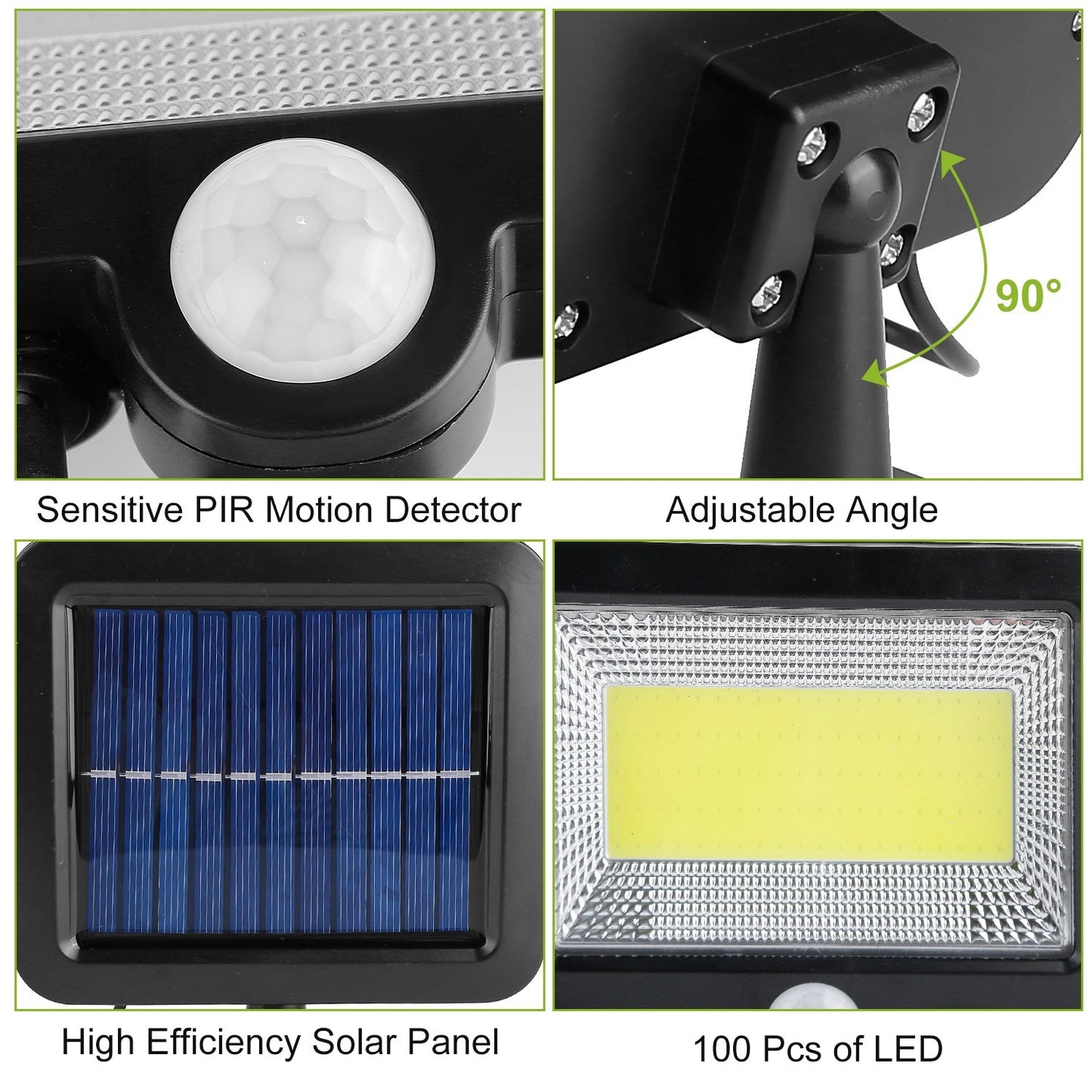 Solar Motion Sensor Security Light - Waterproof Outdoor LED Wall Lamp ( Free Shipping )