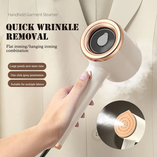 Mini Portable Handheld Garment Steamer - Quick Wrinkle Removal for Clothes & Travel