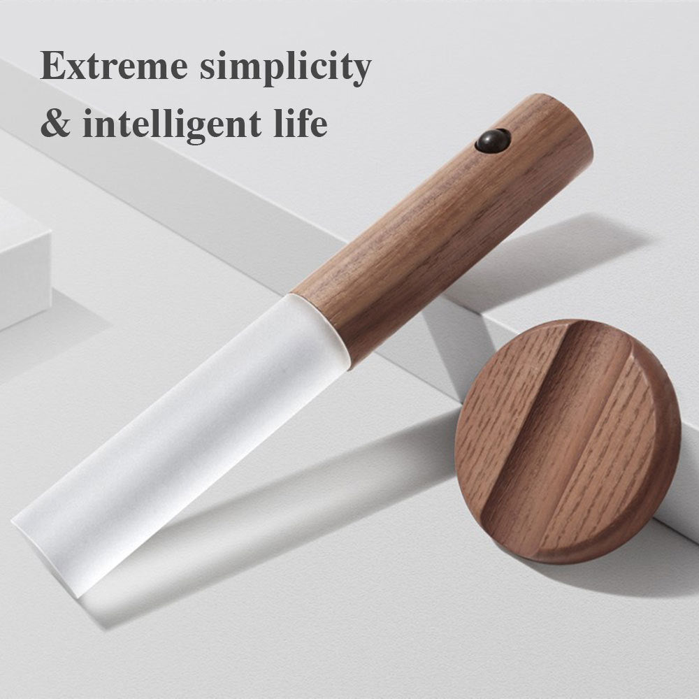 Auto LED USB Magnetic Wood Wireless Night Light Corridors Porch Lights PIR Motion Sensor  ( Free Shipping ) Wall Light Cabinet Lamp